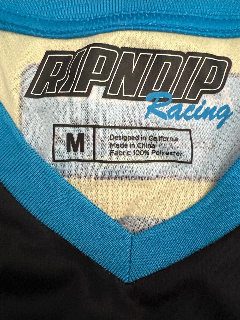 Ripndip Black Blue Yellow Racing Jersey with Pink Accents - Picture 4 of 6